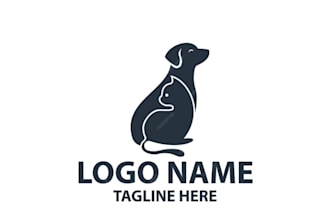 create original attractive dog logo design