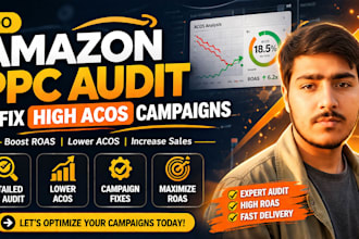 do amazon PPC audit and fix high acos campaigns
