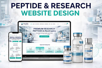 build supplement website, peptide ecommerce website, design peptide website