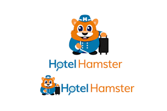 make hotel hamster logo mascot for a hotel comparison site