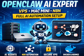 install openclaw ai agent, clawdbot, moltbot n8n automation on vps or mac mini