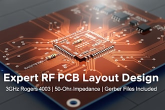 design rf pcb layout 3ghz rogers 4003 with 50ohm impedance and gerber files