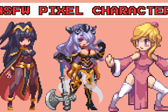 draw nsfw pixel art animation 8bit 16bit character animation game art game asset