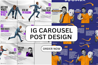 design high converting instagram carousel posts, social media ads content design