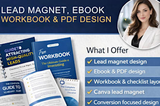 design lead magnet, ebook, workbook, pdf, canva lead magnet, brochure design