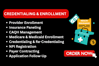 handle credentialing and fast enrollment support with rcm billing VA