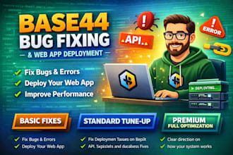 base44 web app fix base44 bugs deploy optimize your web app