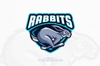 do modern elegant rabbit logo design with unlimited revision
