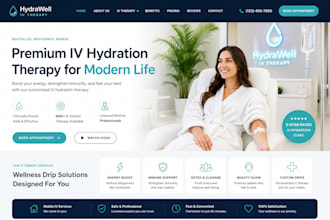 design iv hydration website therapy website funnel iv hydration medical website