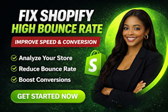 fix shopify high bounce rate and increase conversion with cro, ga4,clarity
