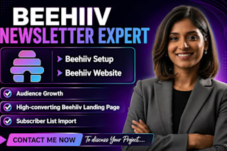 beehiiv newsletter setup beehiiv landing page beehiiv website email automation