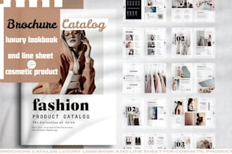 design brochure catalog luxury lookbook and line sheet for cosmetic product
