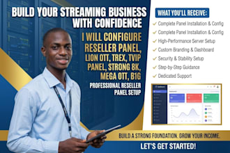 configure reseller panel, lion ott, trex , tvip panel, strong 8k, mega ot
