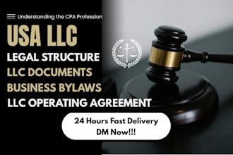 create llc formation documents and legal structure for US business setup, bylaws