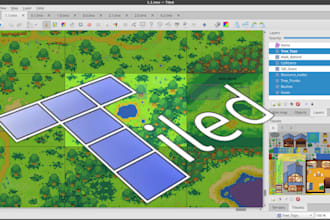 design custom tiled maps using tiled map editor for pixel art, rpg, 2d games