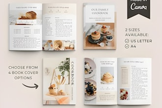 create a unique recipe book, meal planner, and nutrition guide in canva