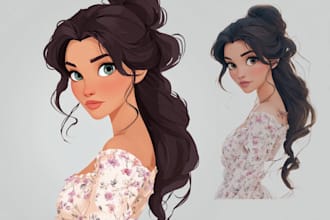 do disney cartoon portrait