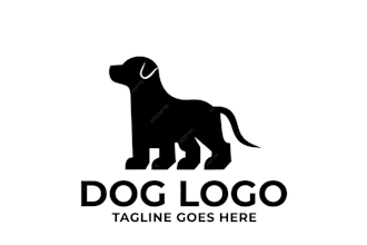 design goofy looking dog logo