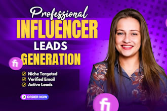 collect influencer leads and do email list building