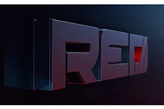 create 3d metal cyberpunk logo design