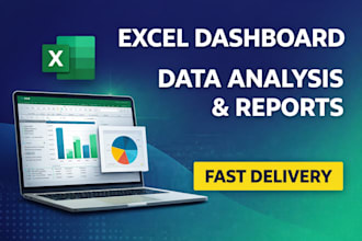 create pro excel dashboards and data analysis report
