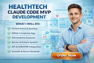 develop claude code healthtech mvp claude code booking patient partal hipaa app