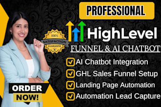 build a gohighlevel sales funnel and ghl automation for lead gen