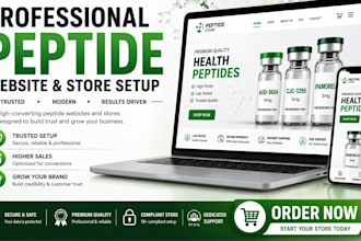 design peptide website supplement website peptide store