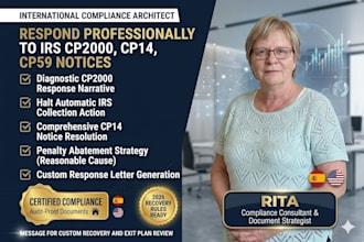 respond to your irs cp2000, cp14, or cp59 notices professionally
