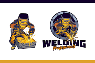 create fantastic wonderful welding logo with fastest delivery