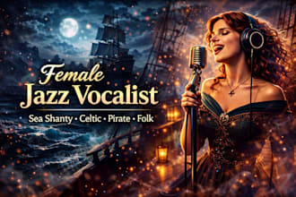 sing female sea shanty, irish celtic, folk, medieval, pirate, ethereal vocals