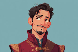 do cute disney cartoon portrait