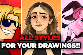draw a character with the characteristics that you tell me