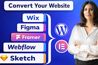 convert figma wix webflow sketch weebly framer to wordpress duplicate website