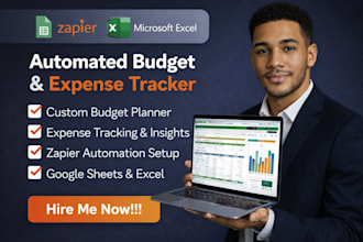 create automated budget planner expense tracker with zapier, google sheets excel