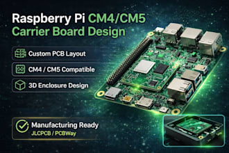 design raspberry pi cm4 cm5 carrier board pcb and custom 3d enclosure