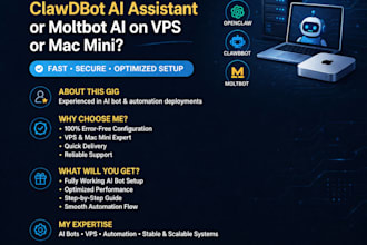 setup clawbot, openclaw clawdbot ai assistant moltbot ai set up on vps mac mini