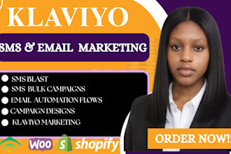 setup klaviyo bulk SMS campaigns text messages email marketing flows