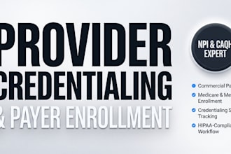 do provider credentialing and insurance enrollment for caqh and payers