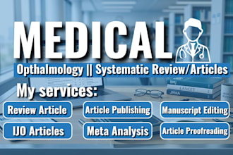 do medical manuscript writing, systematic review, publish ijo, meta analysis