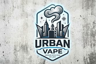 create a style urban vape branding logo