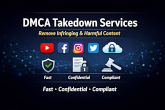 takedown copyright infringing, leaked, pirated, defaming, harassing content
