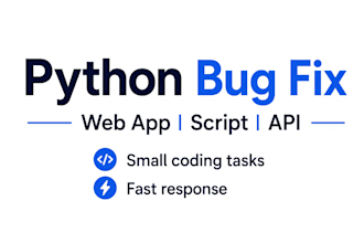 fix python bugs, debug web app and API issues fast