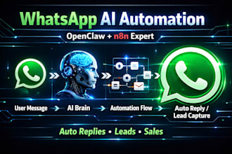 build openclaw whatsapp ai agent, n8n automation chatbot and api integration