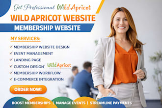 build a wild apricot membership website for nonprofits organization and club