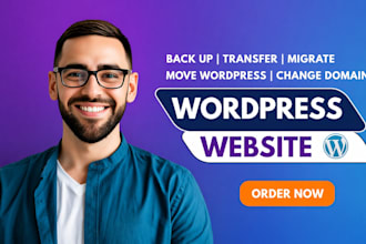 backup, transfer migrate wordpress website, move wordpress or change domain name