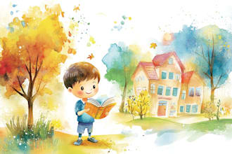children story book illustration children story