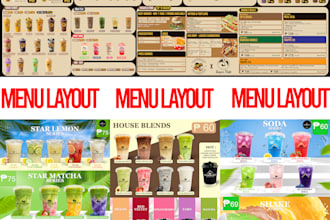 design professional restaurant menu and menu board