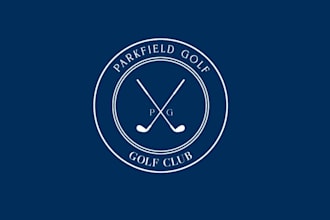 design unique park field golf logo