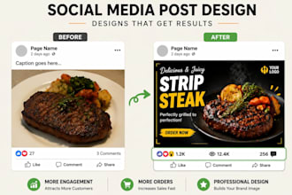 design high converting restaurant and food social media posts